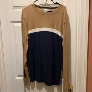 New without Tags Men's XL Old Navy Navy and Tan Sweater